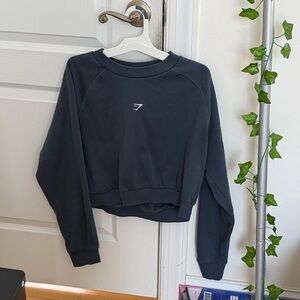 Gymshark Dark Gray Cropped Sweatshirt